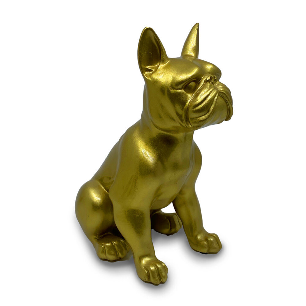 Melting Pot - Beeldje Bulldog Zittend Goud 7x12x22cm Melting Pot - Beeldje Bulldog Zittend Goud 7x12x22cm