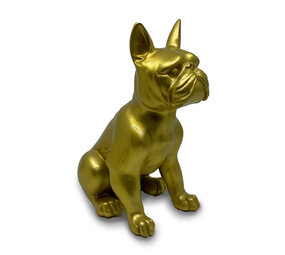 Melting Pot - Beeldje Bulldog Zittend Goud 7x12x22cm Melting Pot - Beeldje Bulldog Zittend Goud 7x12x22cm