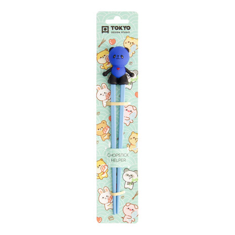 Tokyo Design Studio - Kinder Eetstokjes Panda Beertje Blauw 22cm