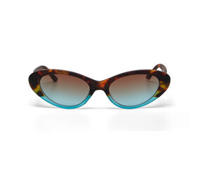 Okkia - Zonnebril LINA Small Cat Eye Havana Blue OK029-HB Okkia - Zonnebril LINA Small Cat Eye Havana Blue OK029-HB