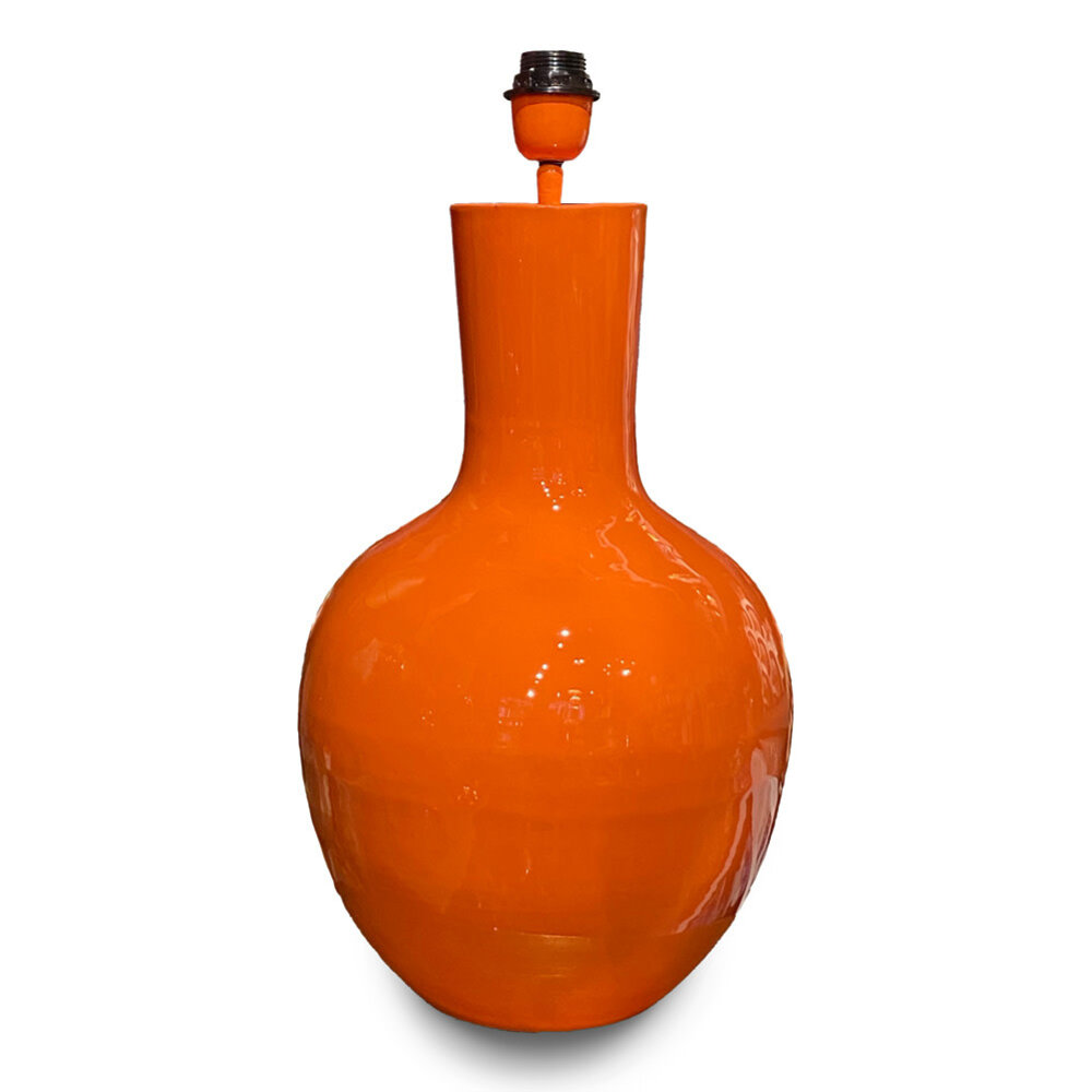 Colmore - Tafel Lamp Voet Papaya Emaille Metaal 31x57cm