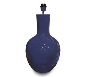Colmore - Tafel Lamp Voet Indigo Emaille Metaal 31x58cm Colmore - Tafel Lamp Voet Indigo Emaille Metaal 31x58cm