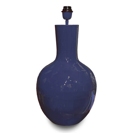 Colmore - Tafel Lamp Voet Indigo Emaille Metaal 31x58cm Colmore - Tafel Lamp Voet Indigo Emaille Metaal 31x58cm