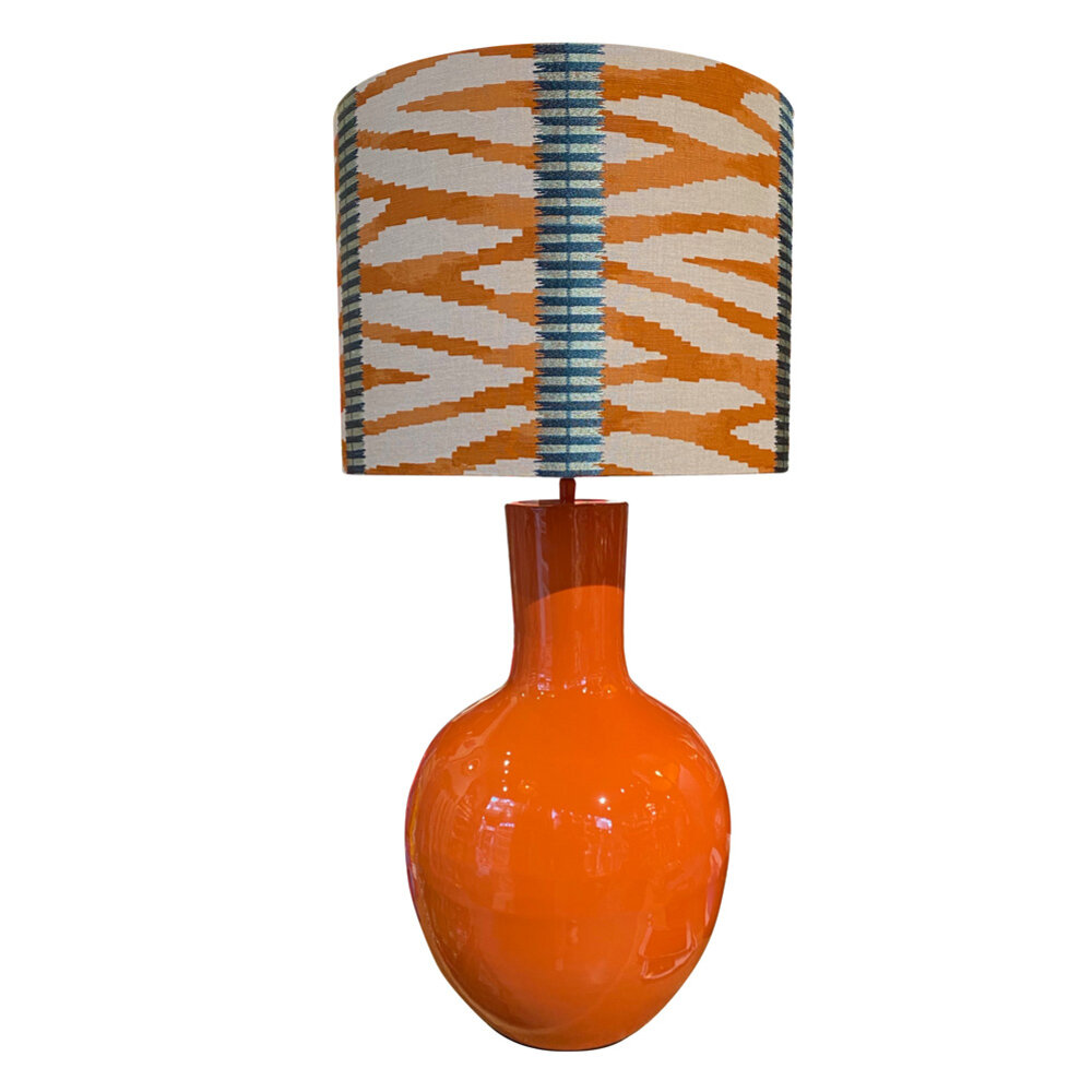 Colmore - Tafel Lamp Voet Papaya Emaille Metaal 31x57cm