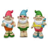 Melting Pot - Beeldje Kabouter Vakantie 11x23cm in 3 kleuren Melting Pot - Beeldje Kabouter Vakantie 11x23cm in 3 kleuren