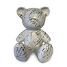 Melting Pot - Beeld Design Teddy Beer Zittend Wit Splash Goud 32cm Melting Pot - Beeld Design Teddy Beer Zittend Wit Splash Goud 32cm