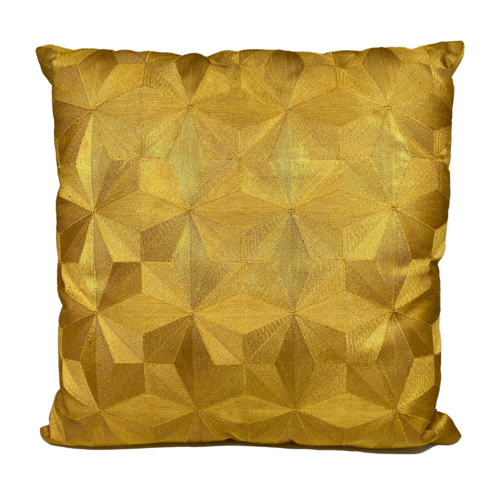 Colmore - Sierkussen Gouden Ruiten Geweven 50x50cm