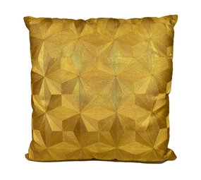 Colmore - Sierkussen Gouden Ruiten Geweven 50x50cm