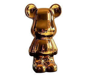 Melting Pot - Beeld Design Teddy Beer Glans Goud Keramiek 50cm