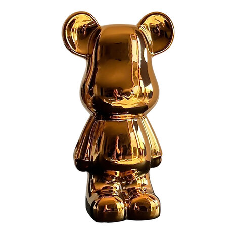 Melting Pot - Beeld Design Teddy Beer Glans Goud Keramiek 50cm