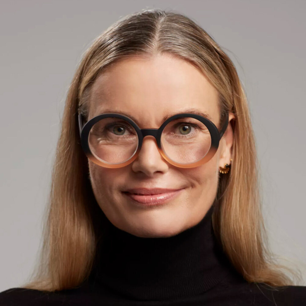 Okkia - Leesbril LAURA Round Black Rose OK024BP