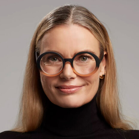 Okkia - Leesbril LAURA Round Black Rose OK024BP