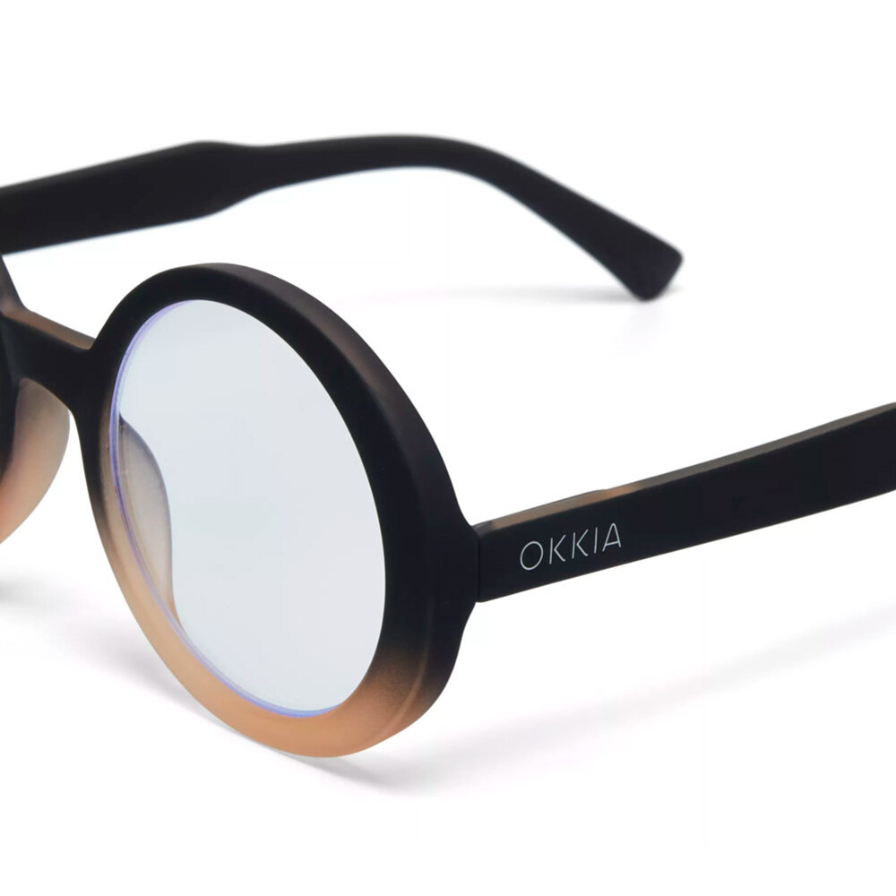 Okkia - Leesbril LAURA Round Black Rose OK024BP