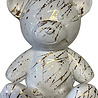 Melting Pot - Beeld Design Teddy Beer Zittend Wit Splash Goud 32cm Melting Pot - Beeld Design Teddy Beer Zittend Wit Splash Goud 32cm