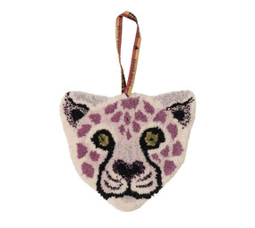 Doing Goods - Hanger Lilly Luipaard Lila Wol 21x18cm Doing Goods - Hanger Lilly Luipaard Lila Wol 21x18cm