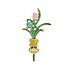 Wandhaak Ivy Bloemen Multicolor Messing 7x13cm Wandhaak Ivy Bloemen Multicolor Messing 7x13cm