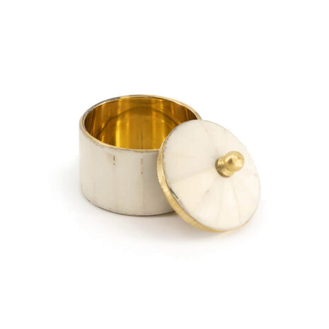 Doing Goods - Doosje Baily Chelsey Circus Wit Messing 5x5cm Doing Goods - Doosje Baily Chelsey Circus Wit Messing 5x5cm