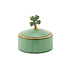Sieraaddoosje Lucky Clover Groen Messing 7x6cm