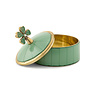Doing Goods - Sieraaddoosje Lucky Clover Groen Messing 7x6cm