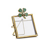 Doing Goods - Fotolijstje Lucky Clover Groen Messing 6x7cm - foto 5x5cm