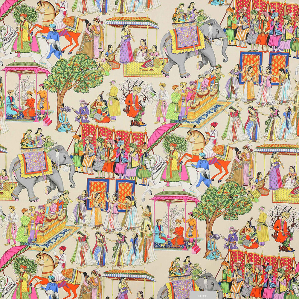 Melting Pot - Lampenkap Kalinda Multicolor Beige 40x40cm