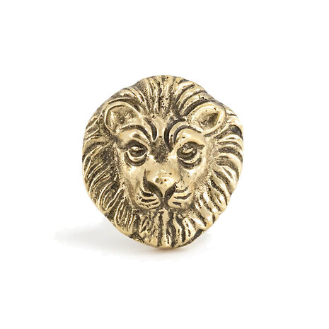Doing Goods - Ladeknop Lovesome Lion Messing 6x7cm Doing Goods - Ladeknop Lovesome Lion Messing 6x7cm