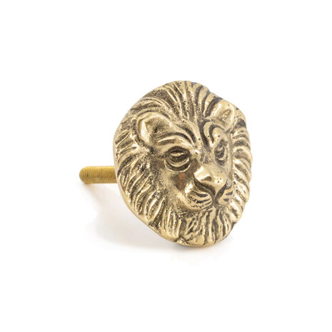 Doing Goods - Ladeknop Lovesome Lion Messing 6x7cm Doing Goods - Ladeknop Lovesome Lion Messing 6x7cm