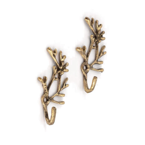 Doing Goods - Wandhaakjes Marie Coral 3x7cm set/2