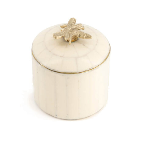 Doing Goods - Doosje Queen Bee Circus Wit Messing 9x11cm