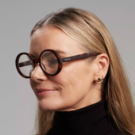 Okkia - Leesbril LAURA Round Classic Havana OK024CH Okkia - Leesbril LAURA Round Classic Havana OK024CH