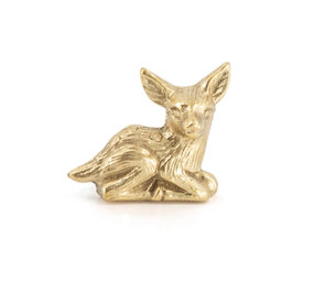 Doing Goods - Ladeknop Forest Fawn Links Messing 4x4cm Doing Goods - Ladeknop Forest Fawn Links Messing 4x4cm