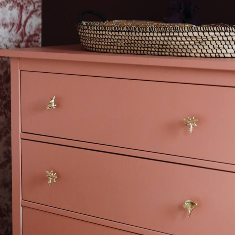 Doing Goods - Ladeknop Forest Fawn Links Messing 4x4cm Doing Goods - Ladeknop Forest Fawn Links Messing 4x4cm