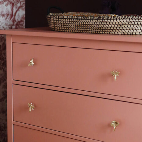 Doing Goods - Ladeknop Forest Fawn Links Messing 4x4cm Doing Goods - Ladeknop Forest Fawn Links Messing 4x4cm