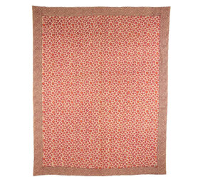 Doing Goods - Plaid & Kleed Leopard Roze Katoen XL 220x280cm met draagtas