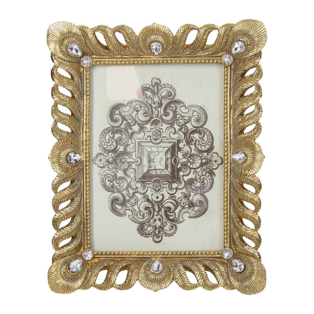 Melting Pot - Fotolijst Diamant Veren Goud 19x24cm foto 13x18cm