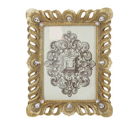 Melting Pot - Fotolijst Diamant Veren Goud 19x24cm foto 13x18cm Melting Pot - Fotolijst Diamant Veren Goud 19x24cm foto 13x18cm