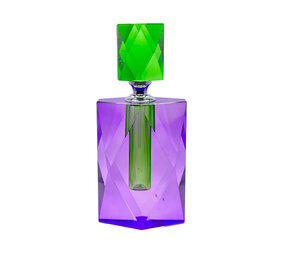 Colmore - Parfumfles Votief Groen Paars Kristal Glas 8x15x5cm Colmore - Parfumfles Votief Groen Paars Kristal Glas 8x15x5cm