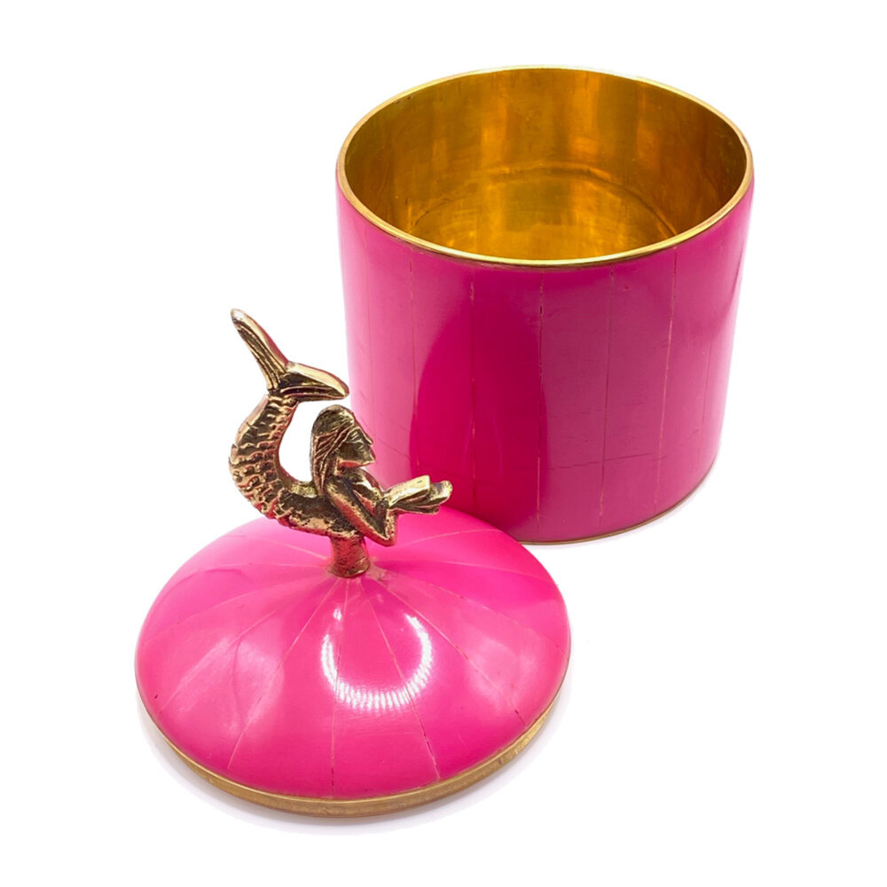 Melting Pot - Sieraaddoosje Zeemeermin Roze Messing 9x16cm Melting Pot - Sieraaddoosje Zeemeermin Roze Messing 9x16cm