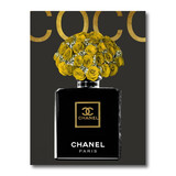 Melting Pot - Glasschilderij Chanel Parfum Gele Bloemen 60x80cm Melting Pot - Glasschilderij Chanel Parfum Gele Bloemen 60x80cm