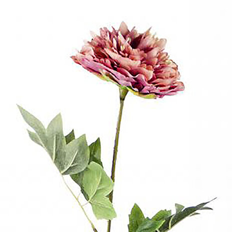 Melting Pot - Kunstbloem Pioenroos Roze op Steel 79cm