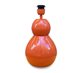 Colmore - Tafel Lamp Voet Bollen Papaya Emaille Metaal 21x40cm Colmore - Tafel Lamp Voet Bollen Papaya Emaille Metaal 21x40cm