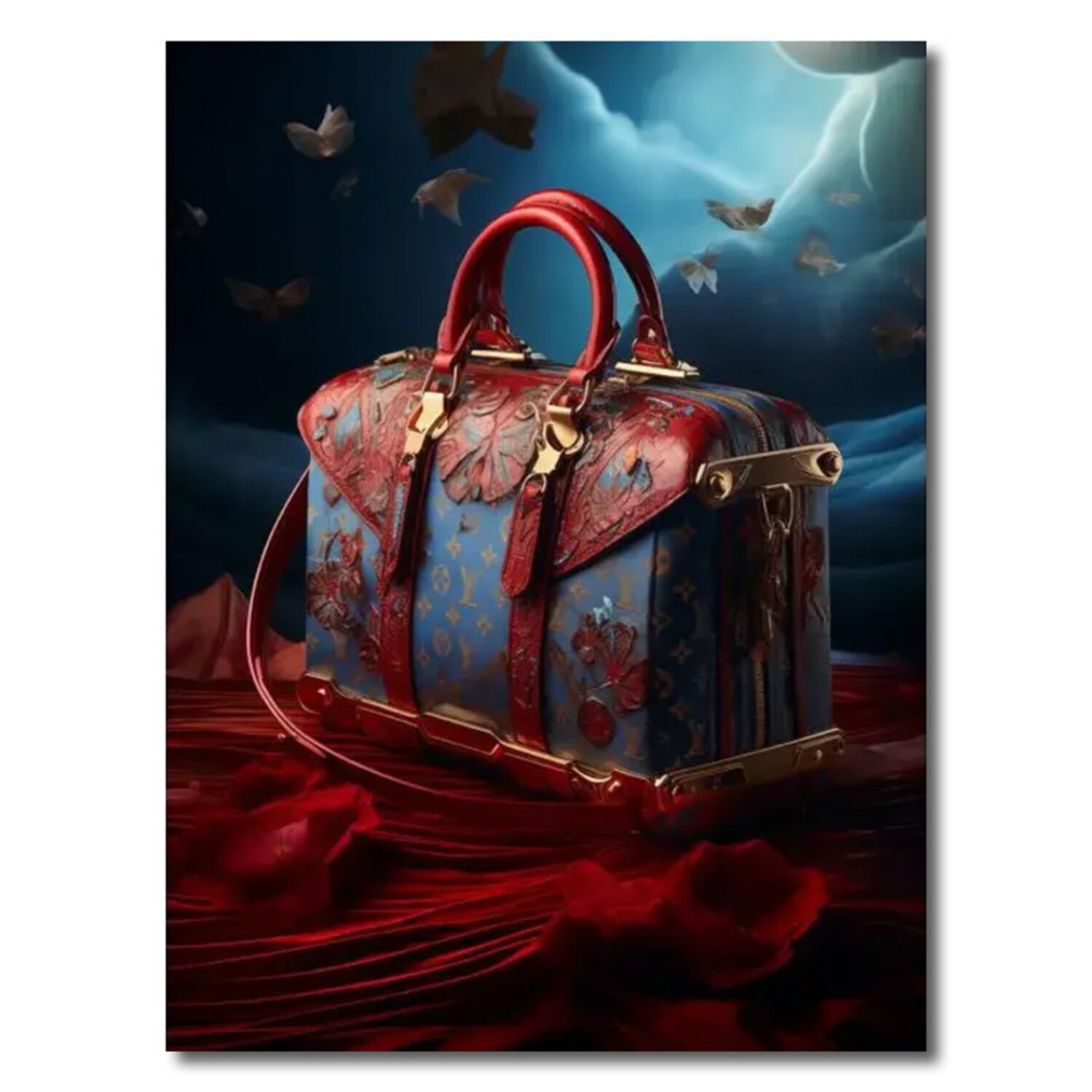 Glasschilderij Louis Vuitton Tas Multicolor 60x80cm bestellen en kopen Melting Pot Amsterdam