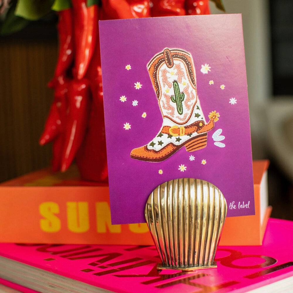 Melting Pot - Kaart & Fotohouder Schelp Messing 6x7cm Melting Pot - Kaart & Fotohouder Schelp Messing 6x7cm