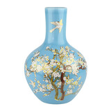 Melting Pot - Vaas Chinees Vogels Bloesem Blauw Porselein 29x47cm Melting Pot - Vaas Chinees Vogels Bloesem Blauw Porselein 29x47cm