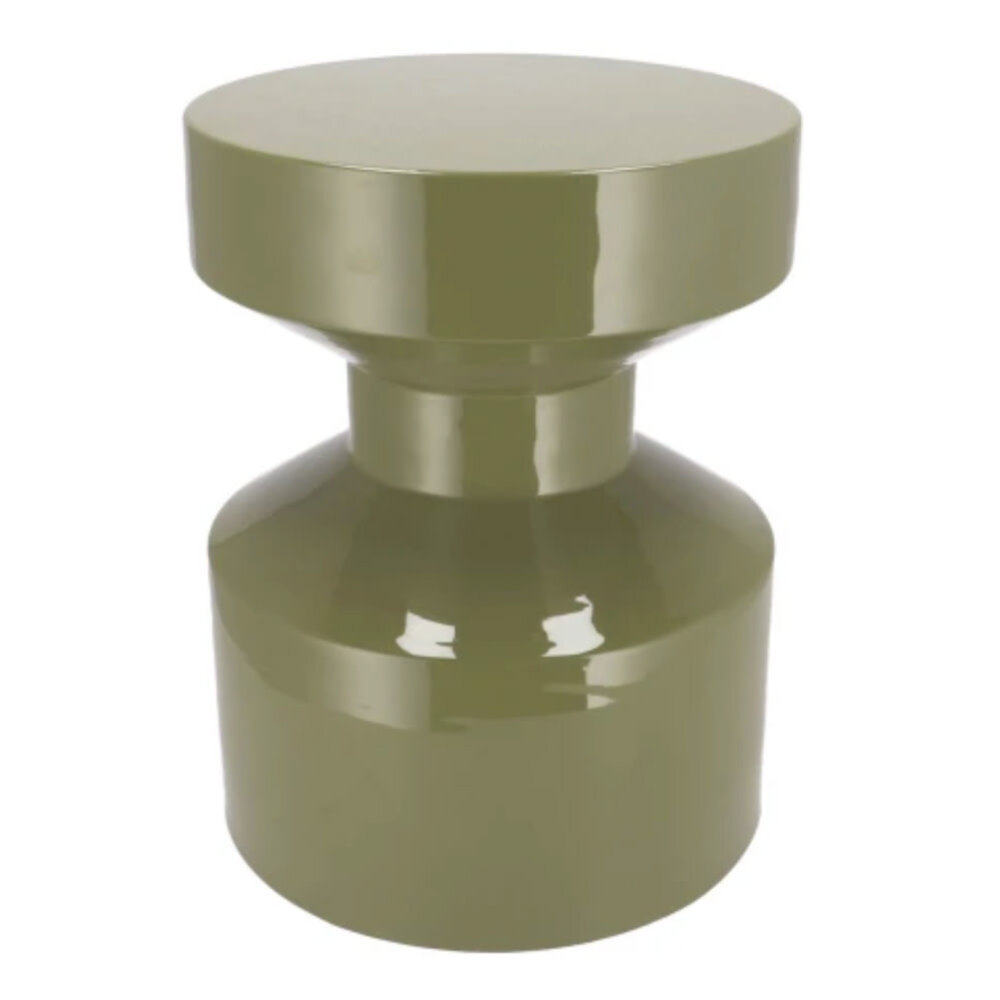 Melting Pot - Bijzettafel & Kruk Sephora Olijf Groen Metaal 30x38cm