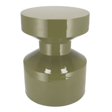 Melting Pot - Bijzettafel & Kruk Sephora Olijf Groen Metaal 30x38cm