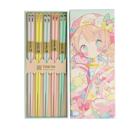 Melting Pot - Eetstokjes Anime Pastel set-5 in Cadeau doos Melting Pot - Eetstokjes Anime Pastel set-5 in Cadeau doos