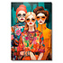 Schilderij Vrouwen Zonnebril op Turquoise Canvas 70x100cm Schilderij Vrouwen Zonnebril op Turquoise Canvas 70x100cm