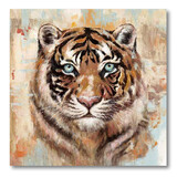 Melting Pot - Schilderij Tijger Canvas 100x100cm Melting Pot - Schilderij Tijger Canvas 100x100cm