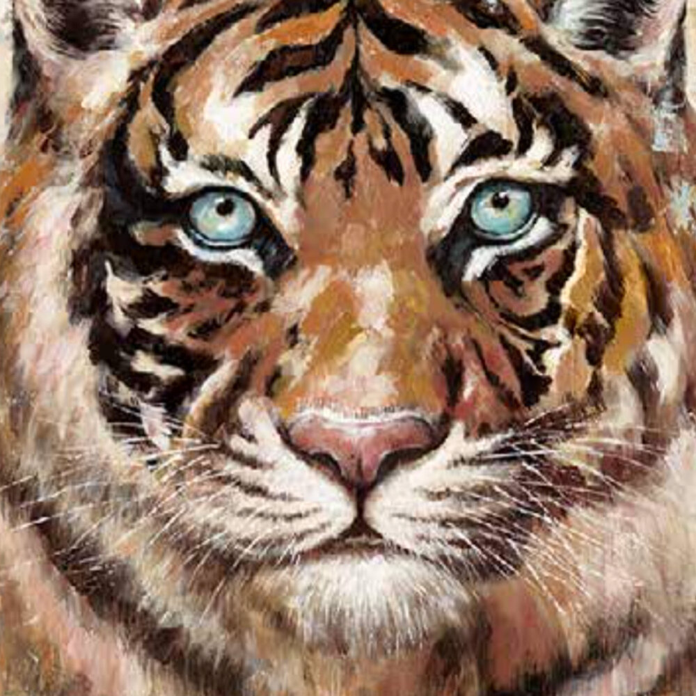 Melting Pot - Schilderij Tijger Canvas 100x100cm Melting Pot - Schilderij Tijger Canvas 100x100cm